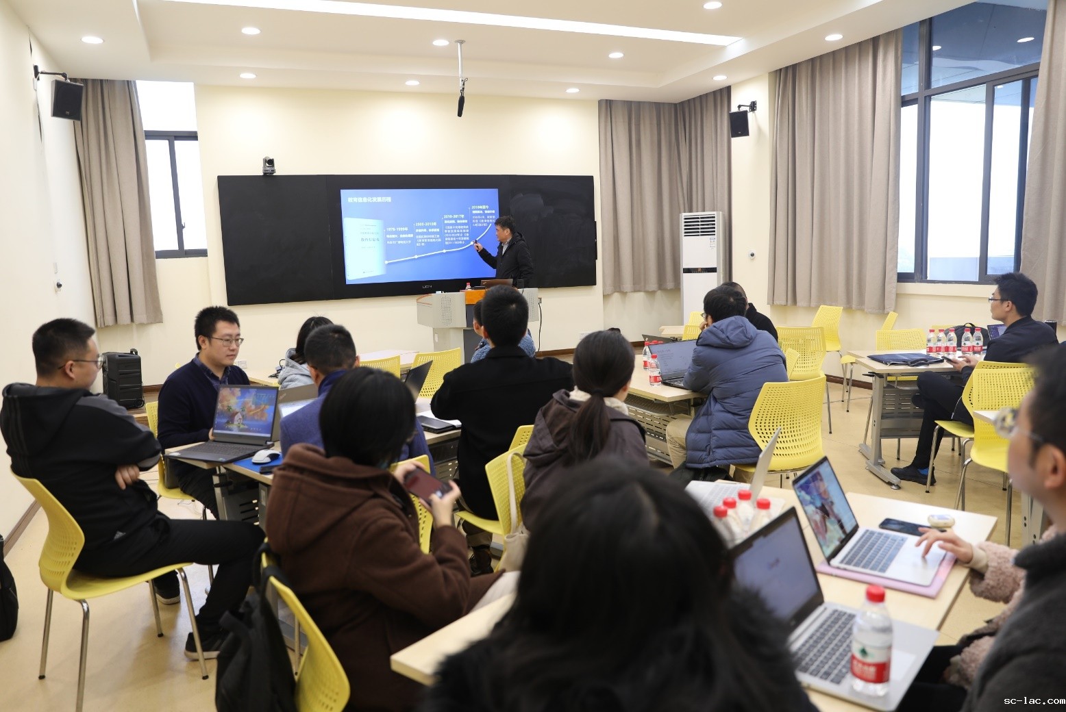 会议室里的人们描述已自动生成