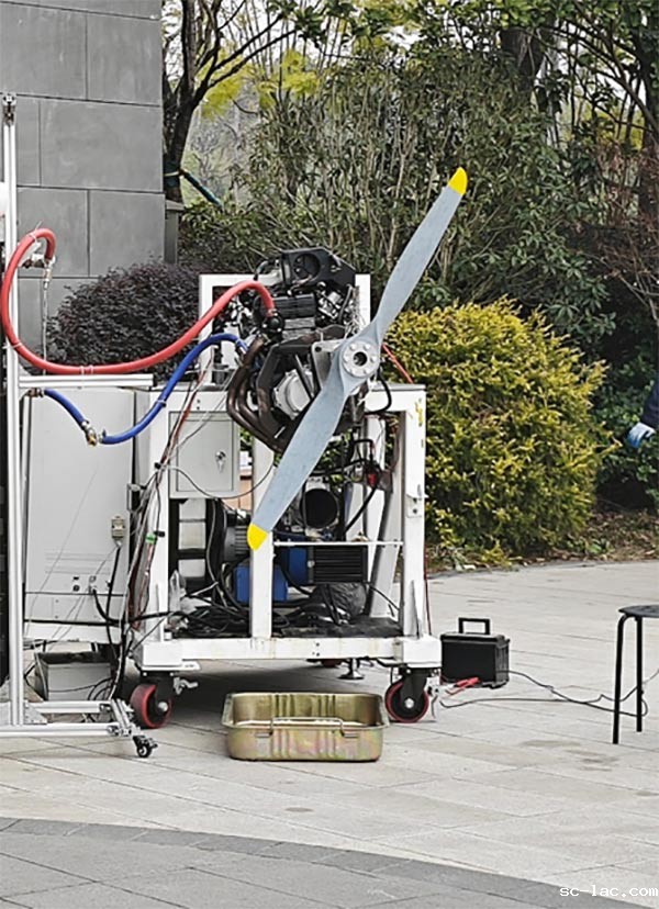 50KW无人机动力系统(带桨)。两江协同创新区供图 50KW无人机动力系统(带桨)。两江协同创新区供图