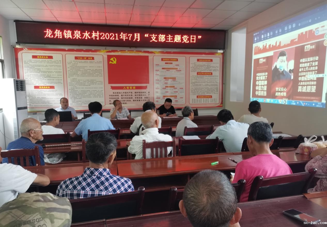 1 驻村第一书记樊信友为泉水村党员讲党课